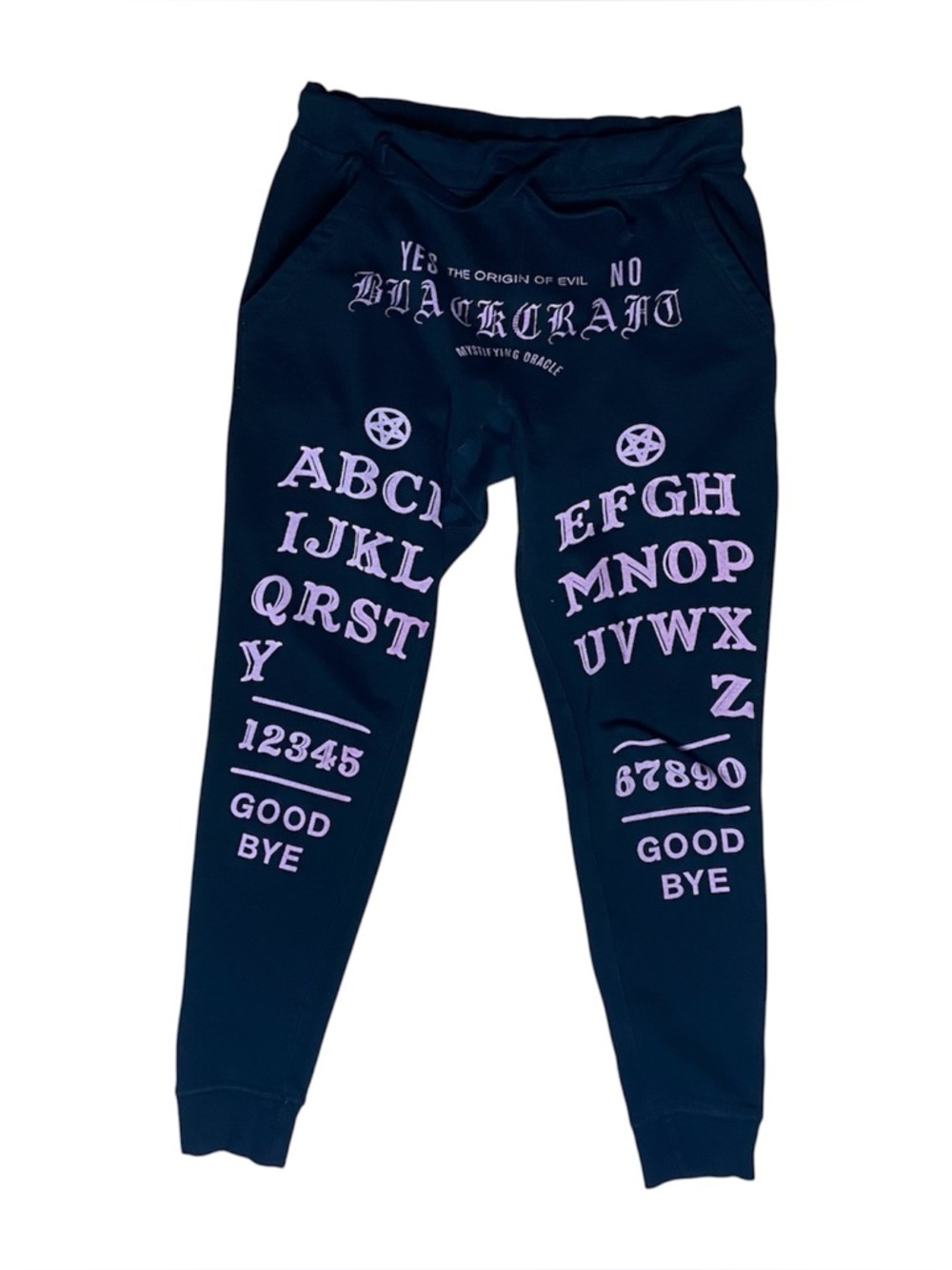 Black Craft Cult Sweatpants Joggers Size XL IV Black Pink Ouija Board Design - Picture 2 of 4